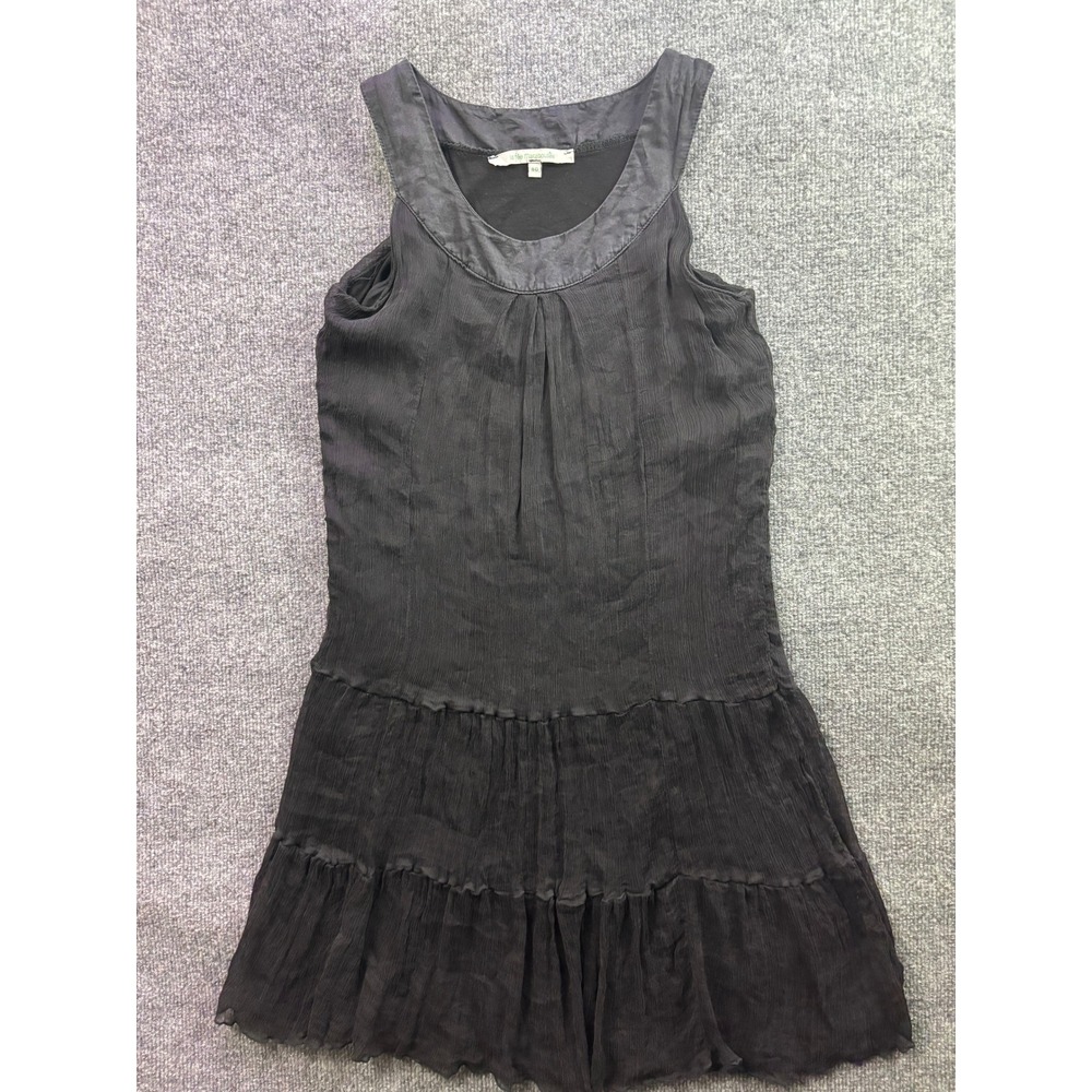 La Fee Maraboutee Silk Blend Dress Womens 40 Black Tiered Ruffle Italy